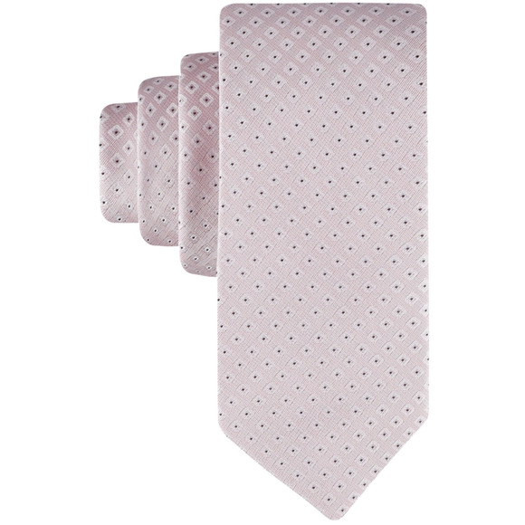 Calvin Klein Men Syrus Dot Tie Pink One Size - Picture 1 of 3
